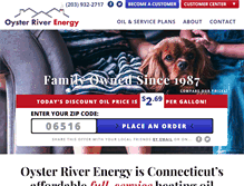 Tablet Screenshot of oysterriverenergy.com